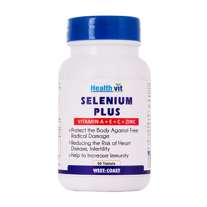 Buy Healthvit Selenium Plus (Vitamins A, C, E, Zinc) 60 Tablets - Purplle
