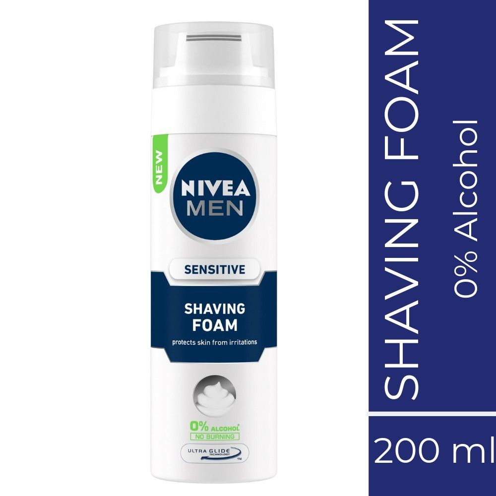 Buy NIVEA MEN Shaving, Sensitive Shaving Foam, 250ml - Purplle