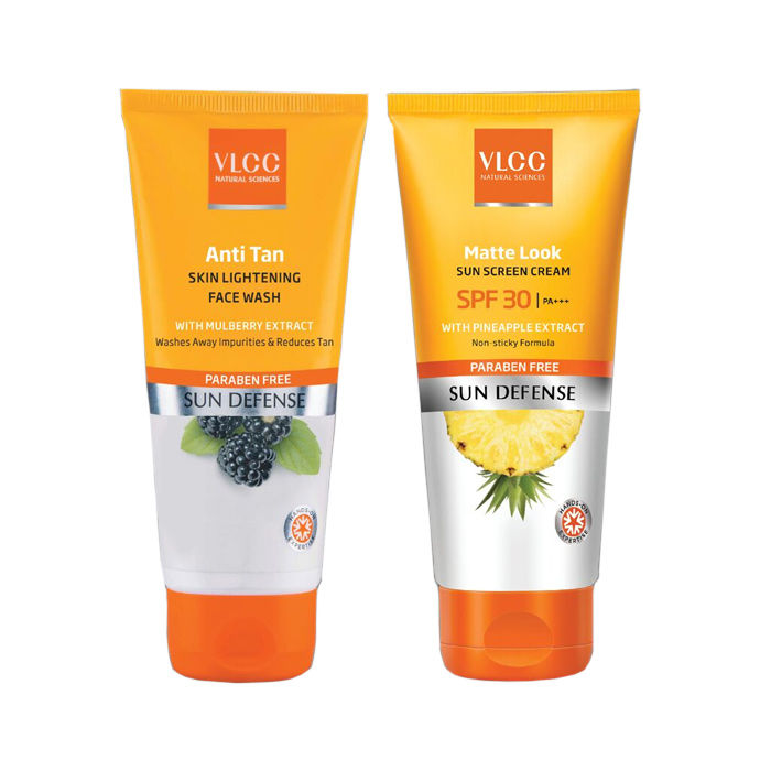 Buy VLCC Sunscreen Cream Matte SPF 30 (60 g) & Get Anti Tan Face Wash (50 g) Free - Purplle
