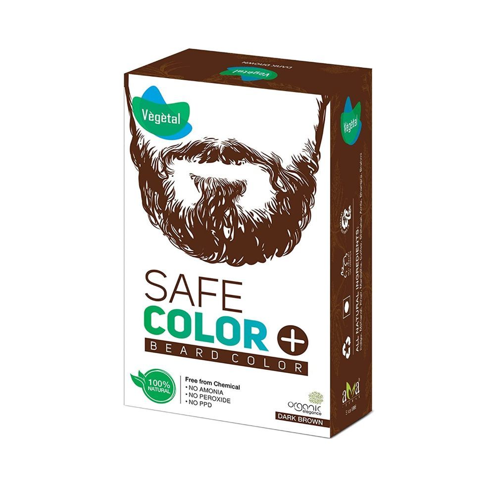 Buy VEGETAL SAFE COLOR-DARK BROWN-Beard Color - Purplle