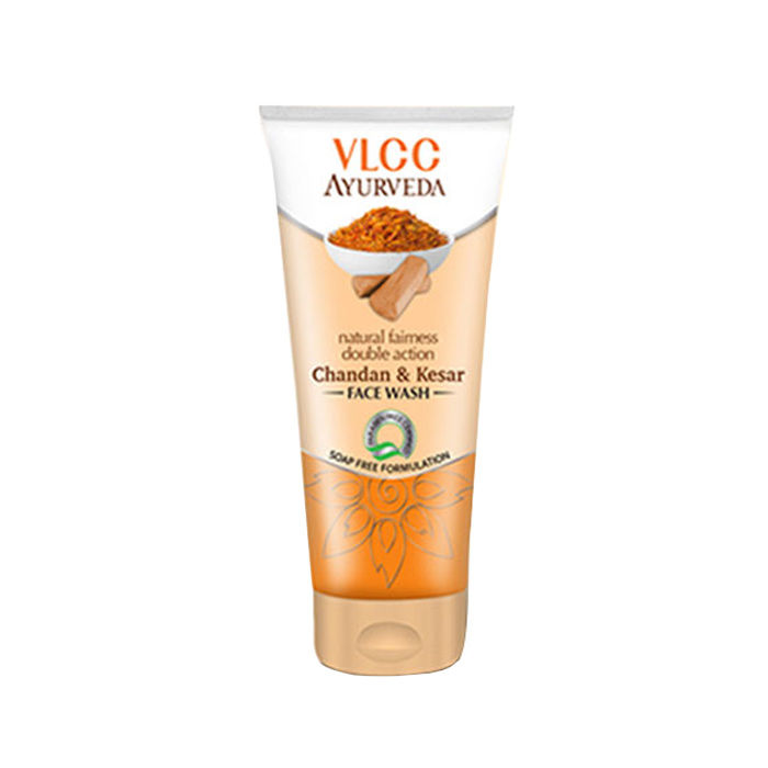 Buy VLCC Natural Fairness Double Action Chandan & Kesar Facewash (100 ml) - Purplle