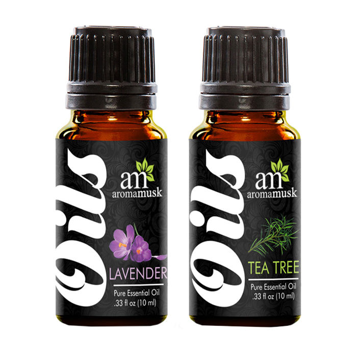 Buy AromaMusk 100% Pure Lavender + Tea Tree Essential Oil (10 ml) - Purplle