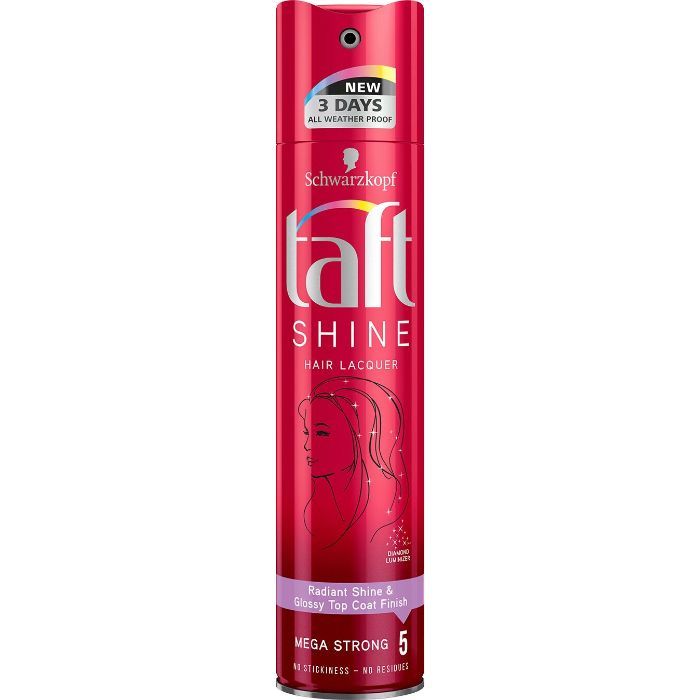 Buy Schwarzkopf Taft All Weather Shine Hair Lacquer Mega Strong (250 ml) - Purplle