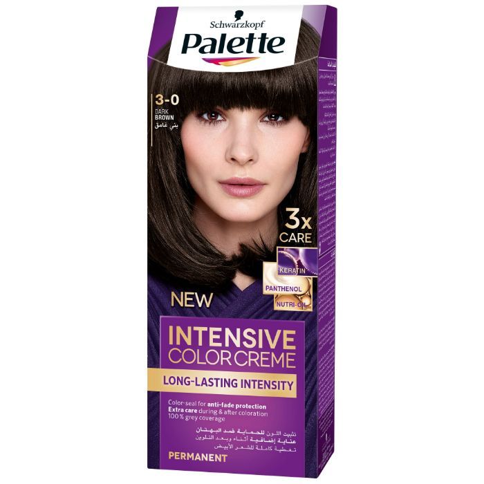 Buy Schwarzkopf Palette Intensive Color Cream Long Lasting Intensity 3-0 Dark Brown (110 ml) - Purplle