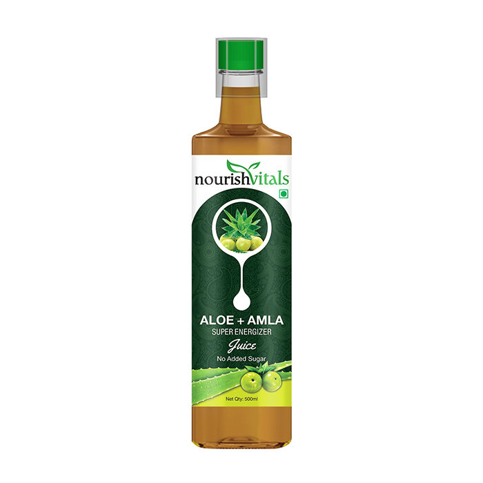 Buy Nourish Vitals Aloe Vera + Amla Super Energizer Juice (500 ml) - Purplle