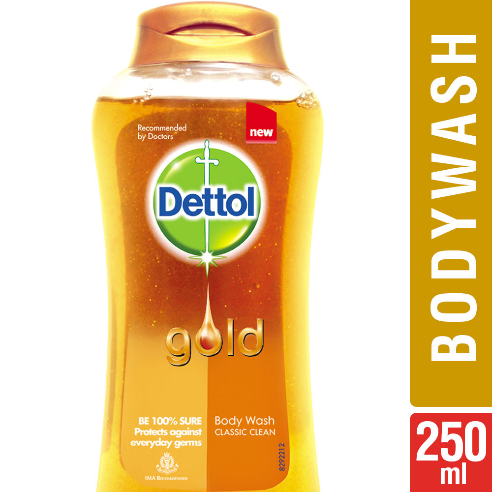 Buy Dettol Gold Germ Protection Body Wash, Classic Clean (Shower Gel) (250 ml) - Purplle