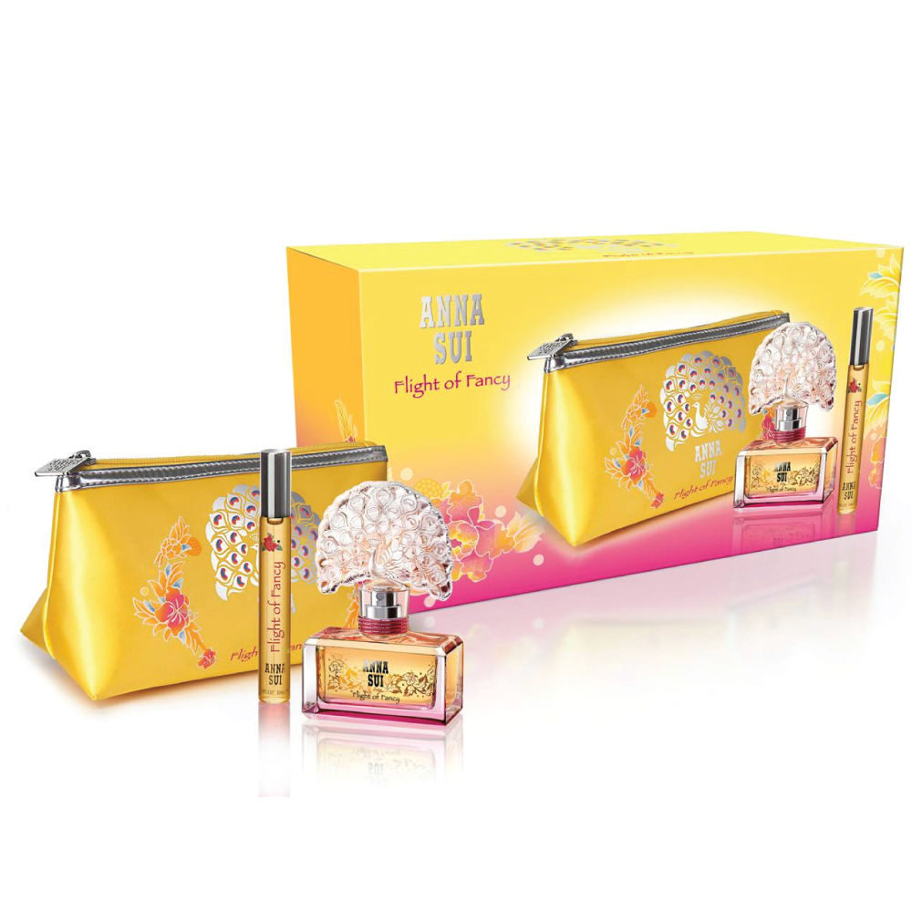 Buy Anna Sui Flight Of Fancy Set (Edt 50 ml + Rollerball + Pouch)(82404254) - Purplle