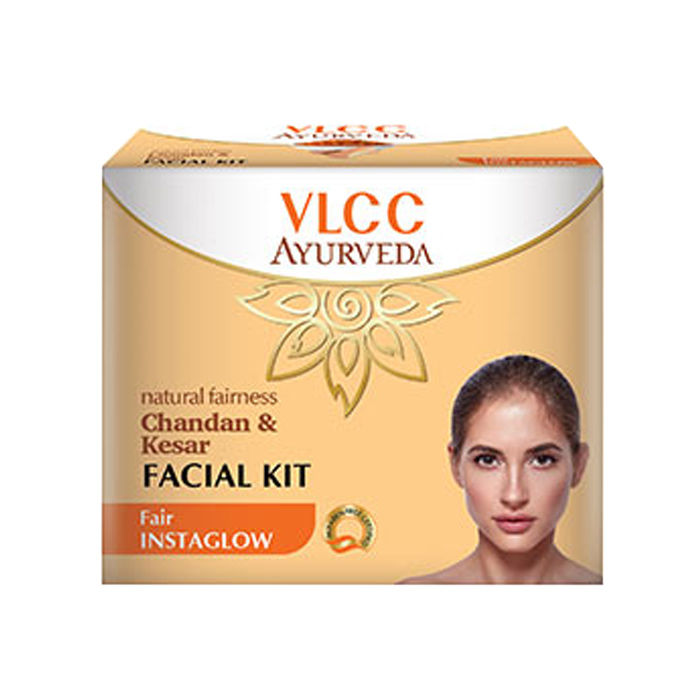 Buy VLCC Natural Fairness Chandan & Kesar Facial Kit (50 g) - Purplle