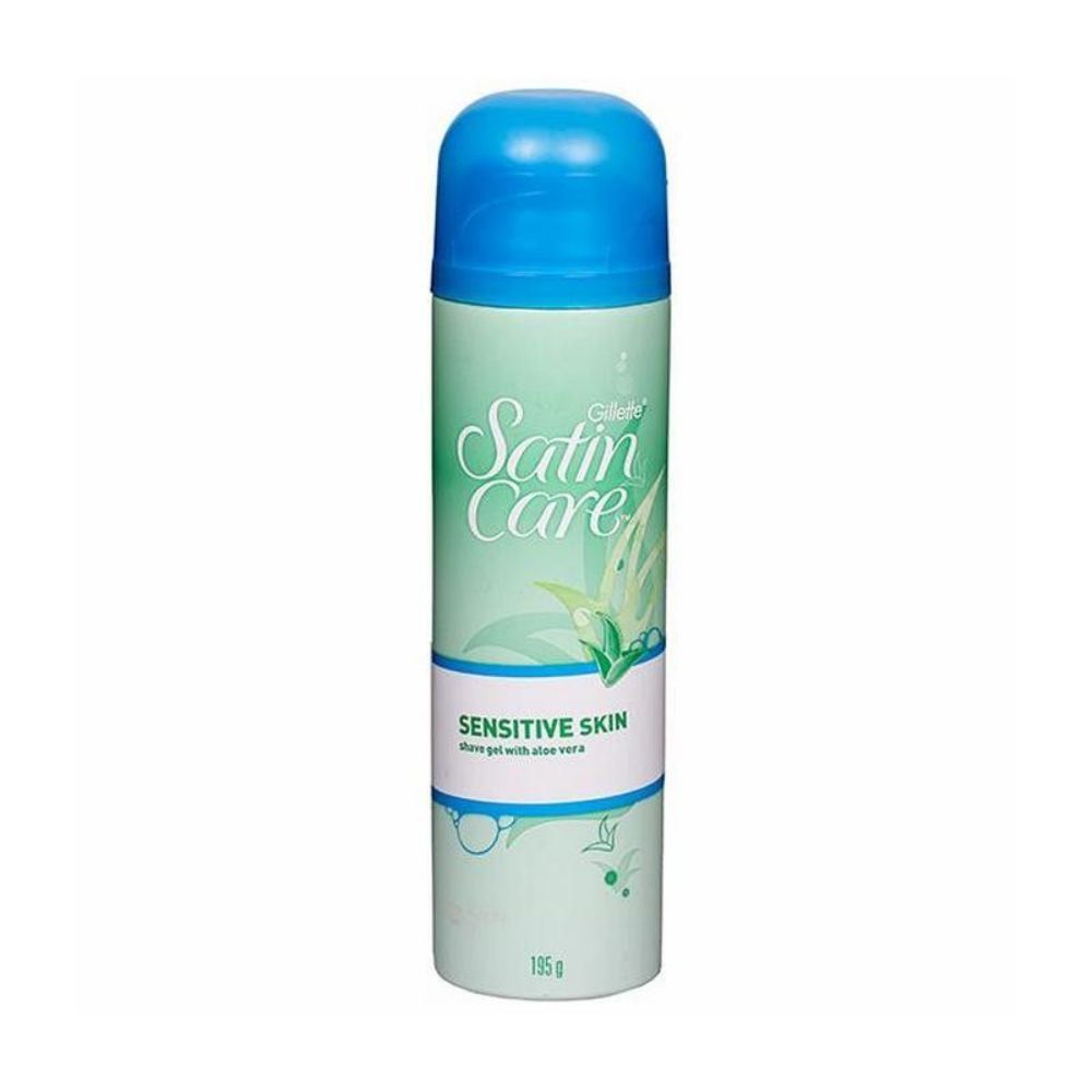 Buy Gillette Satin Care Sensitive Skin Shave Gel With Aloe Vera (195 g) - Purplle