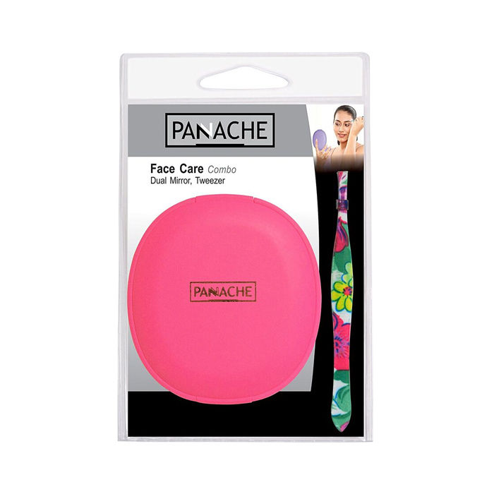 Buy Panache Face Care Combo, Blush Pink, Compact Looking Mirror & Tweezer - Purplle