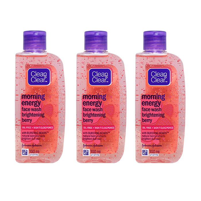 Buy Clean & Clear Morning Energy Face Wash - Berry 100 ml x 3 (Buy 2 Get 1 FREE) - Purplle