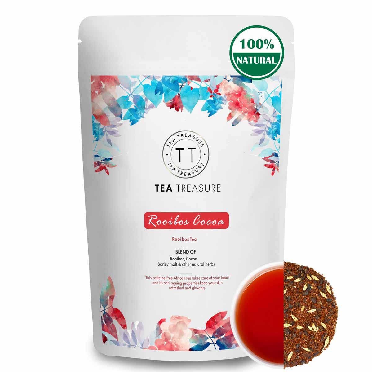 Buy TeaTreasure Rooibos Cocoa Red Tea - 100 Gm - Caffeine Free Antioxidants Rich Tea - Purplle