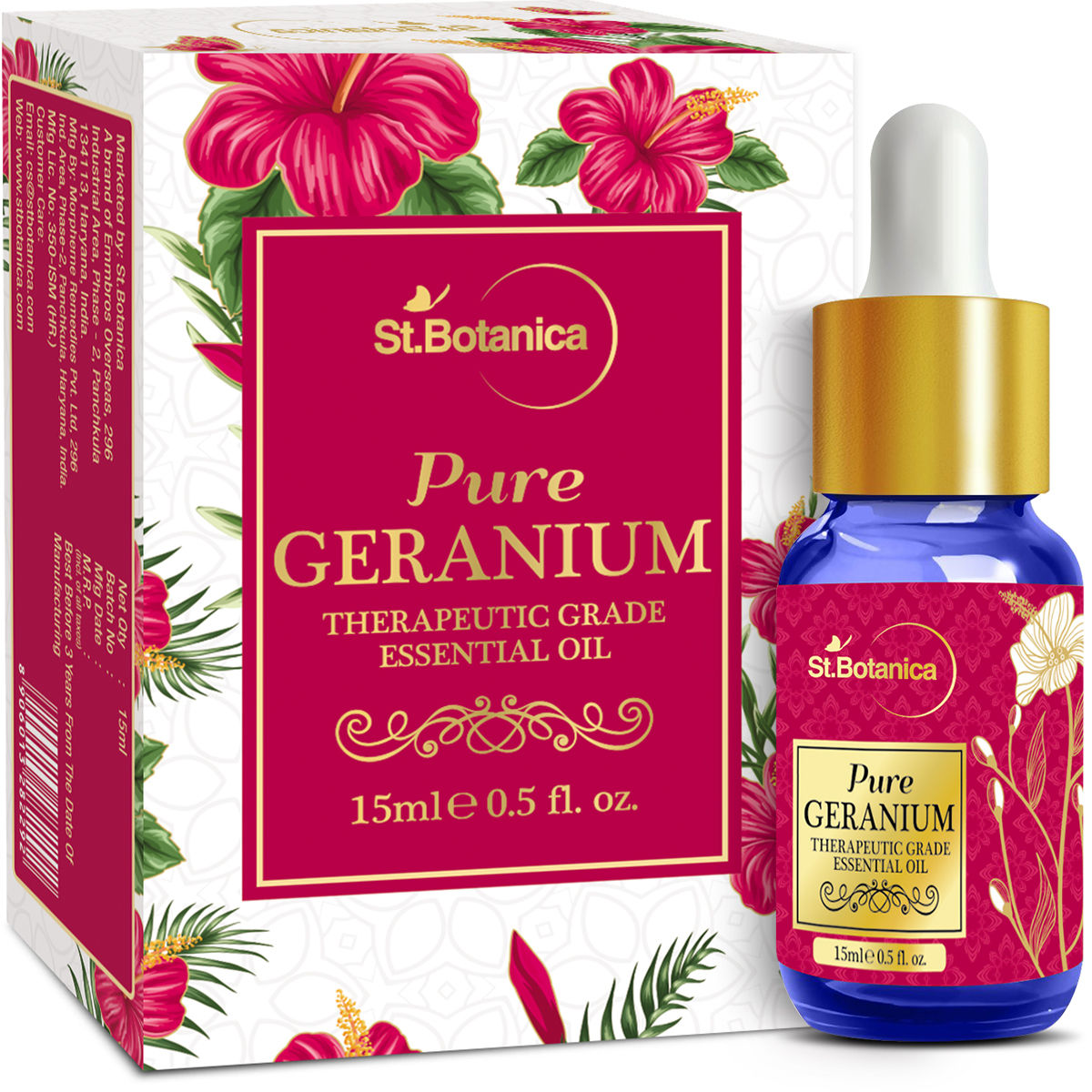 Buy St.Botanica Pure Geranium Therapeutic Grade Essential Oil (15 ml) - Purplle