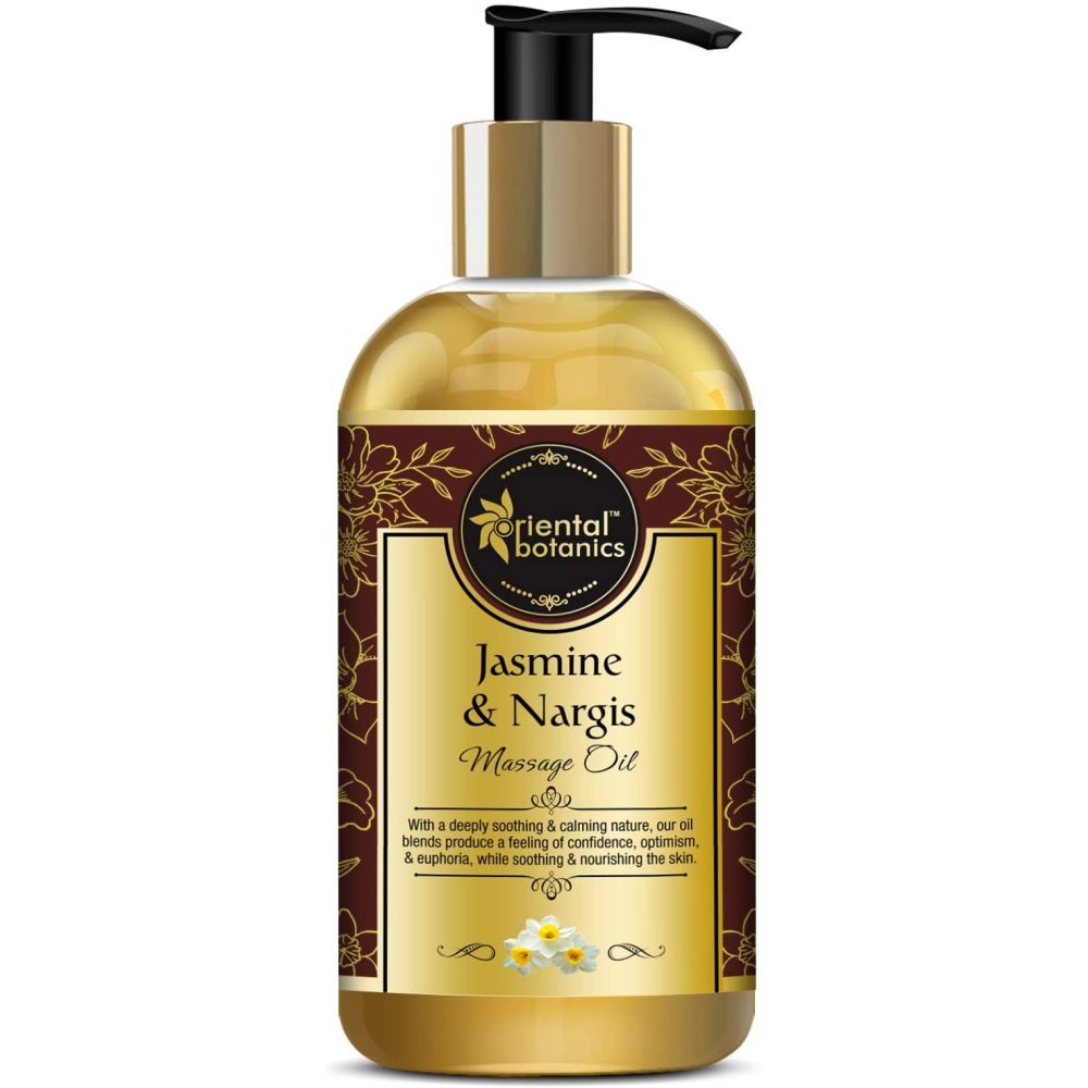 Buy Oriental Botanics Body Massage Oil (Jasmine & Nargis) - 200ml - Purplle