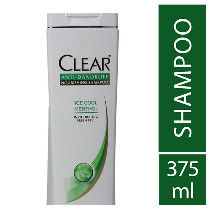 Buy Clear Anti-Dandruff Shampoo Ice Cool Menthol (375 ml) - Purplle