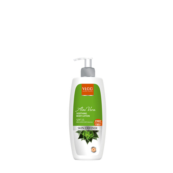 Buy VLCC Aloevera Soothing Body Lotion SPF15 with UVA & UVB protection (350 ml) - Purplle