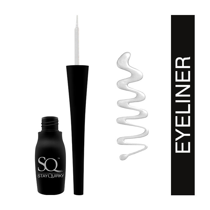 Buy Stay Quirky Liquid Eyeliner, Matte, White Shimmer BadAss 9 (5 ml) - Purplle