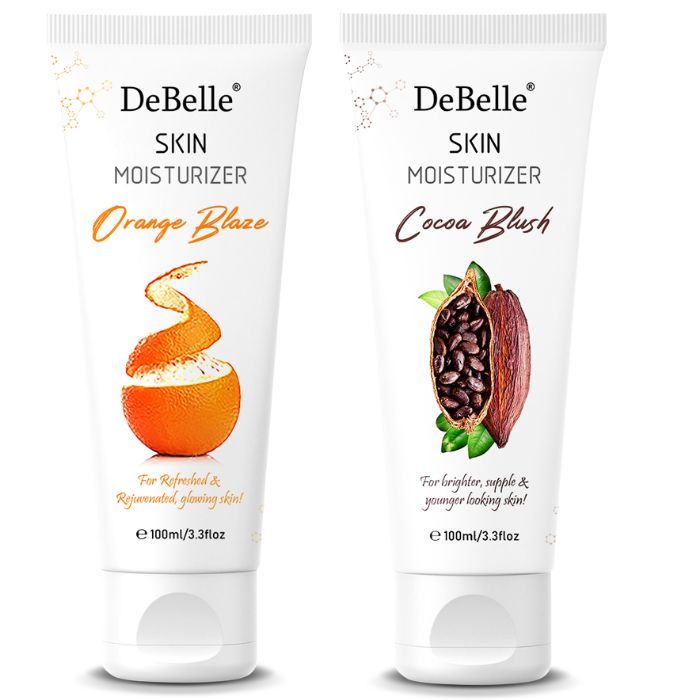Buy DeBelle Skin Moisturizer Combo offer Pack of 2 (Orange Blaze, Cocoa Blush) (200 ml) - Purplle