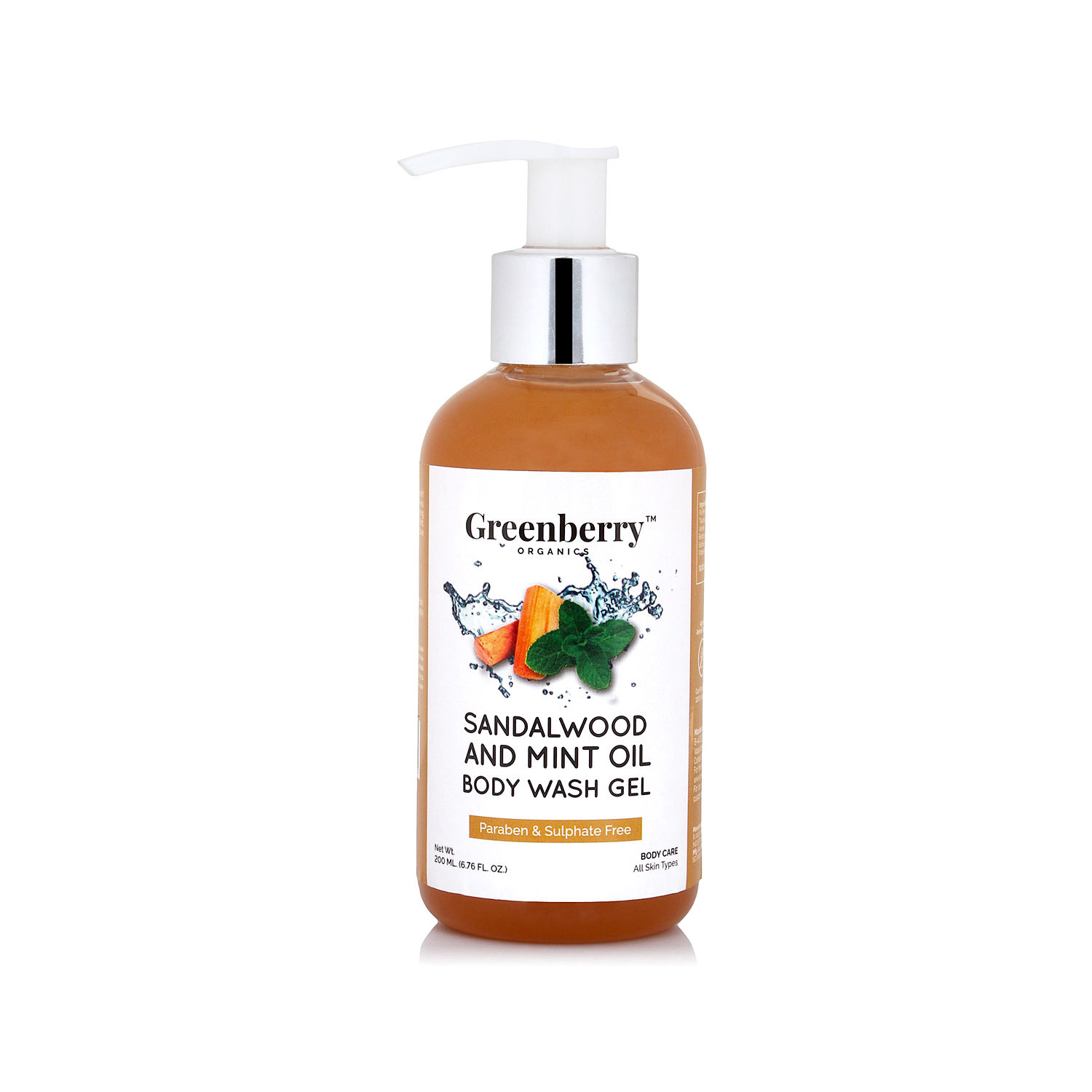 Buy Greenberry Organics Sandalwood & Mint Oil Body Wash Gel (200 ml) - Purplle