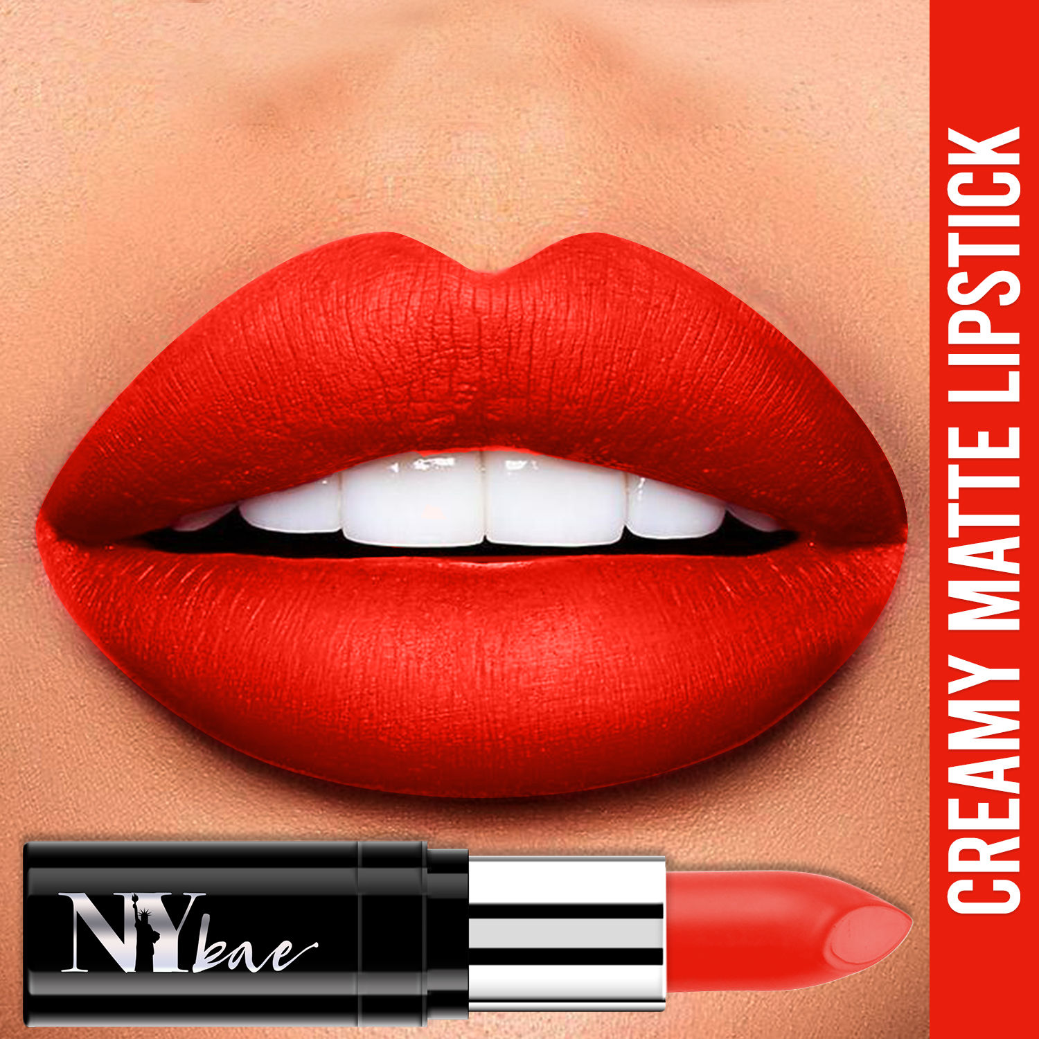 Buy NY Bae Creamy Matte Lipstick - Central Park After Dark 8 (4.2 g) | Orange | Creamy Matte Finish | Rich Colour Payoff | Full Coverage | Smooth Application | Transfer Resistant | Long lasting | Vegan | Cruelty & Paraben Free - Purplle