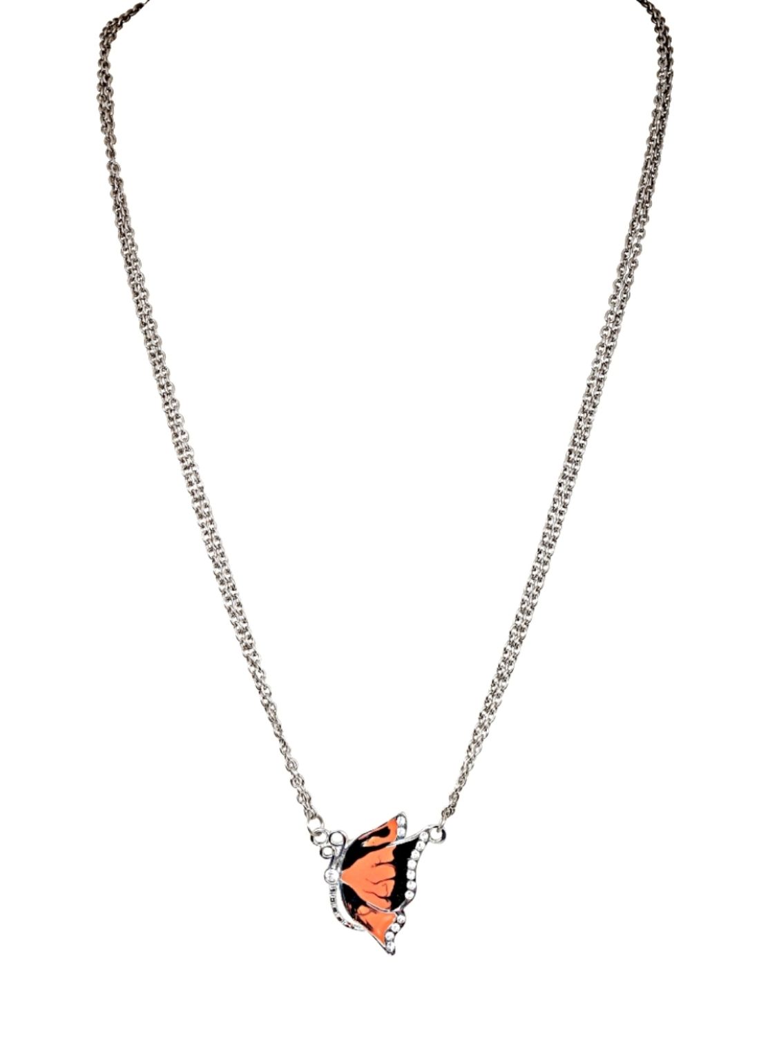 Buy Crunchy Fashion Coral Butterfly Pendant Necklace - Purplle