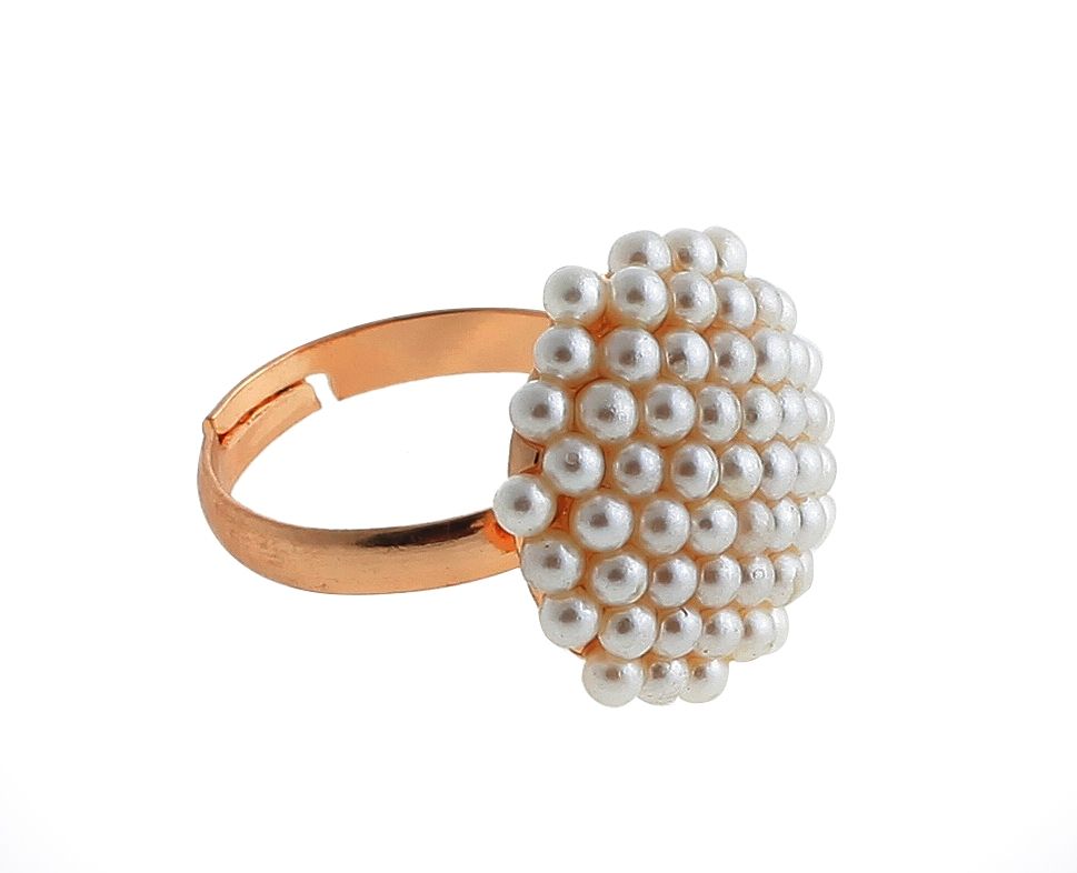 Buy Crunchy Fashion Cute Pearl Ring - Purplle