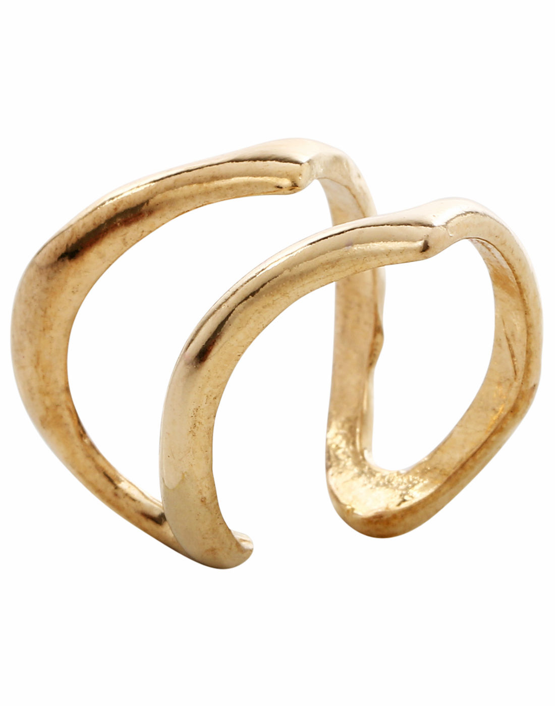 Buy Crunchy Fashion Glossy Gold Ring - Purplle