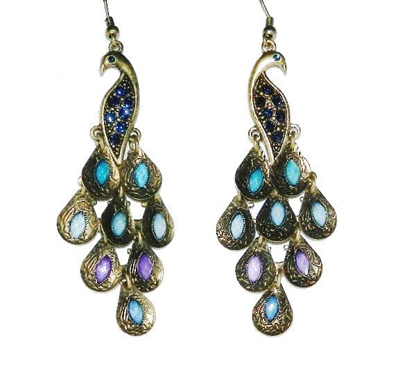 Buy Crunchy Fashion Peacock Earring - Purplle