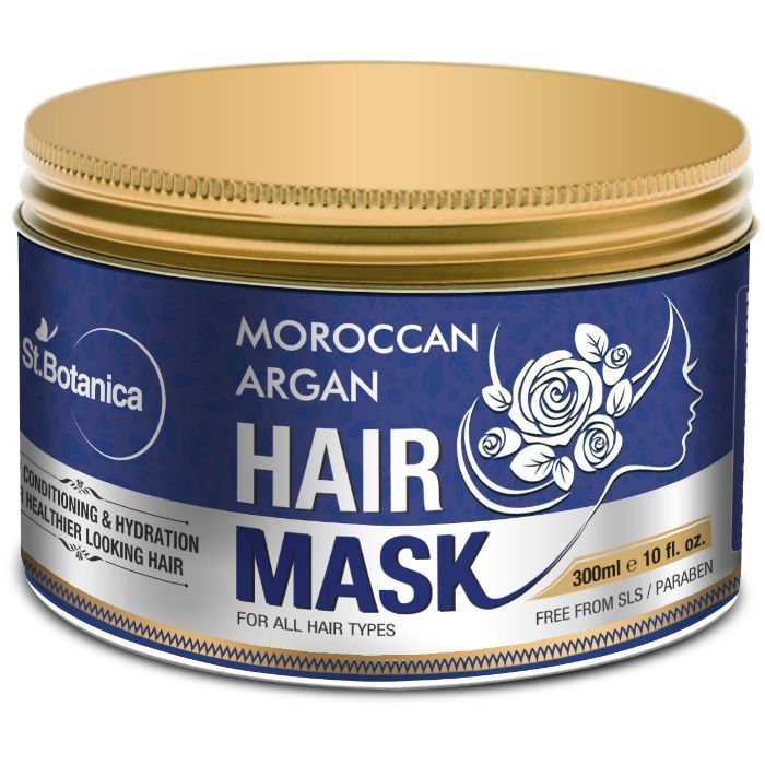 Buy StBotanica Moroccan Argan Hair Mask - Deep Conditioning & Hydration For Healthier Looking Hair - 300ml - Purplle