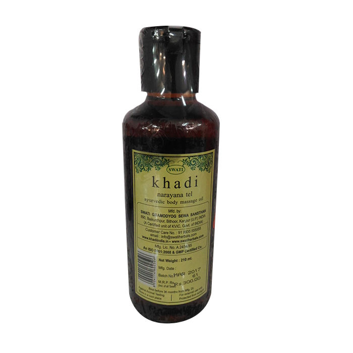 Buy khadi Narayana Tel Ayurvedic Body Massage Oil 210 ml By Swati Gramodyog - Purplle