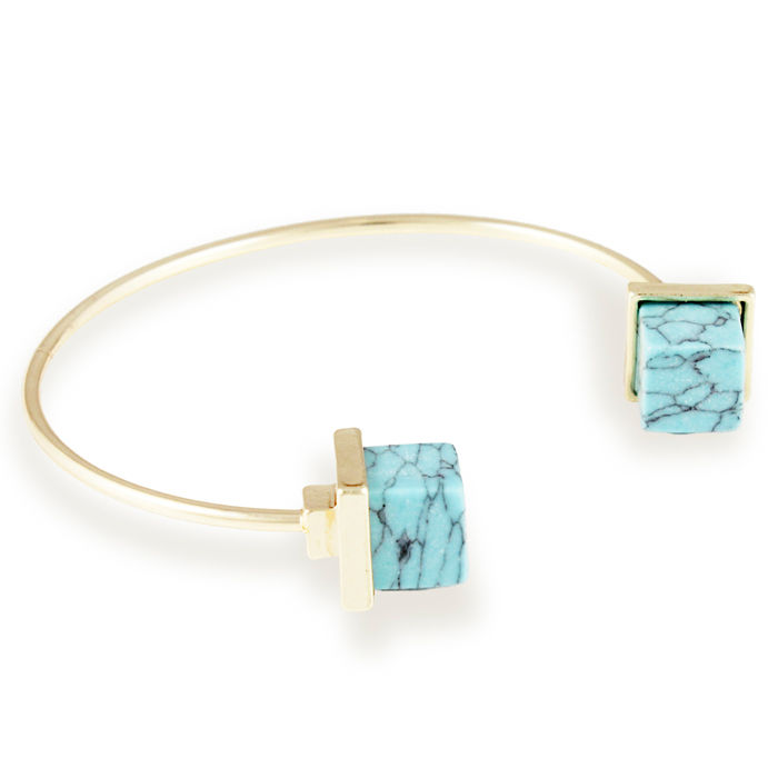 Buy Karatcart Gold Metal Blue Turquoise Bracelet For Women - Purplle