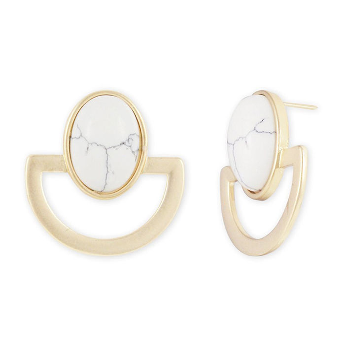 Buy Karatcart Gold Metal White Turquoise Earrings For Women - Purplle