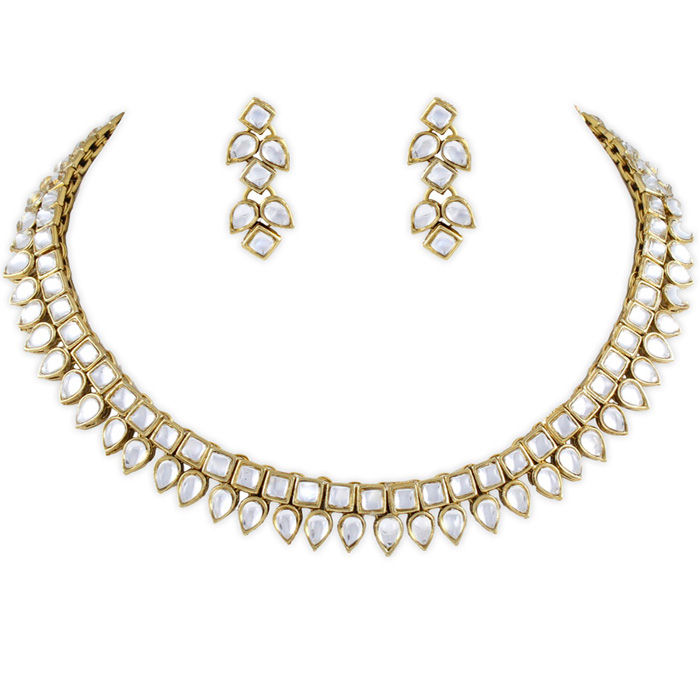 Buy Karatcart Square Drop Kundan Necklace For Women - Purplle