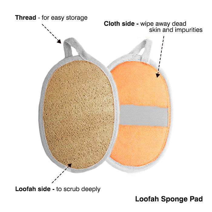 Buy SP Accessories Loofah Sponge Small Pad Yellow - Purplle