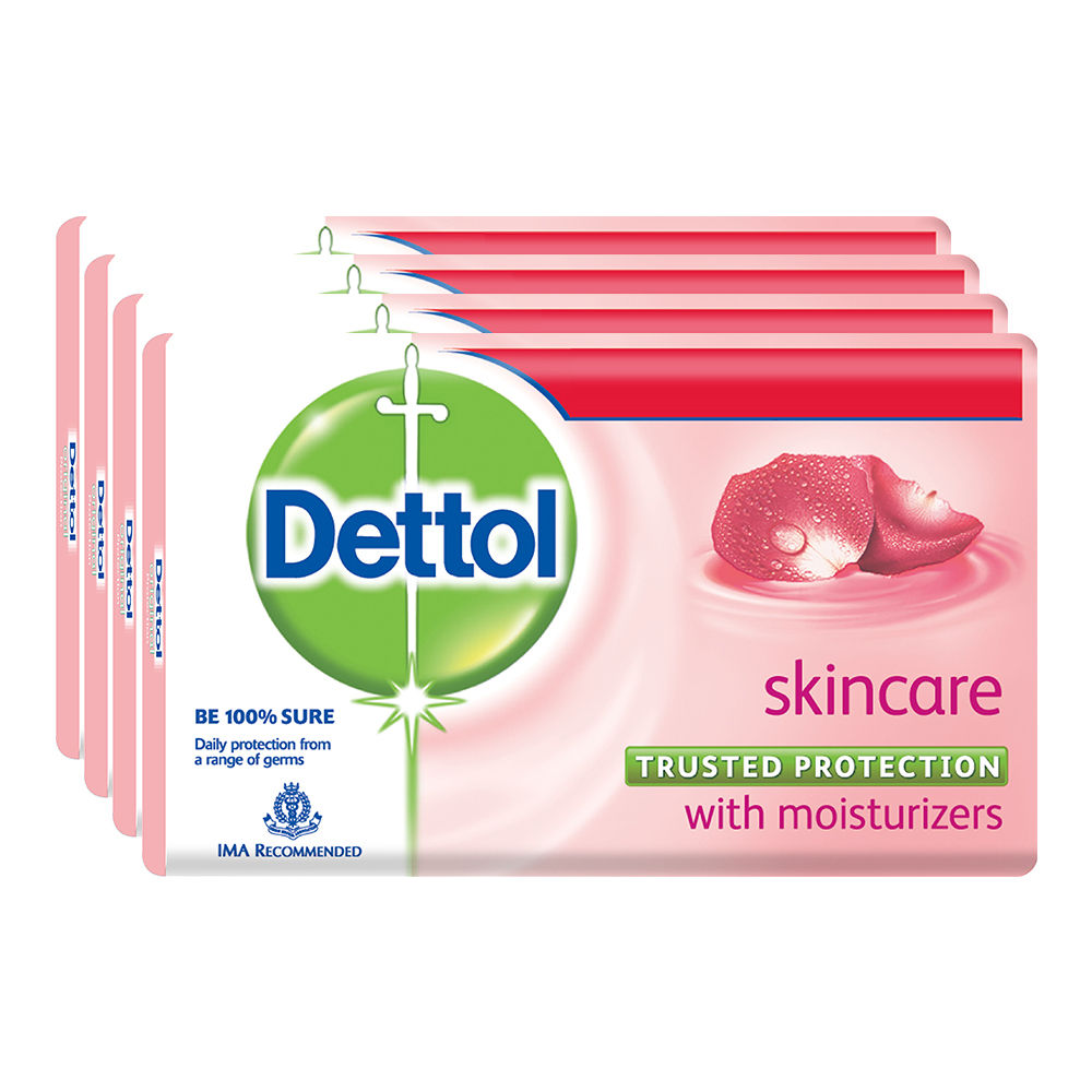 Buy Dettol Soap Skincare (125 g) (Pack of 4) - Purplle