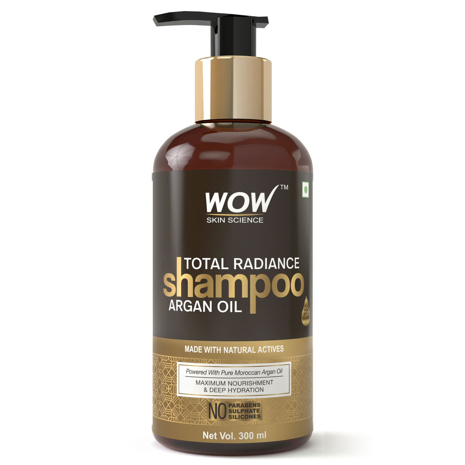 Buy WOW Skin Science Total Radiance Argan Oil Shampoo (300 ml) - Purplle