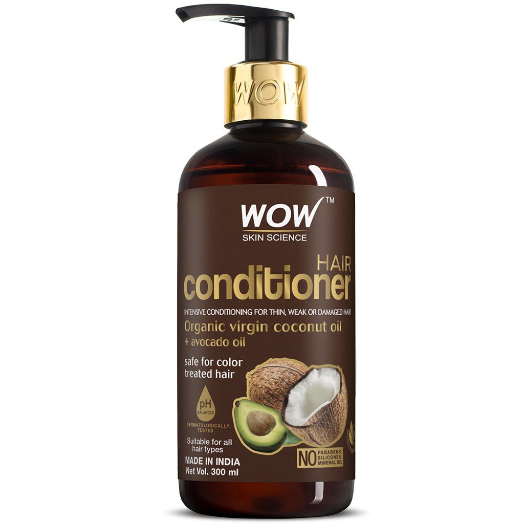 Buy WOW Skin Science Hair Conditioner With Organic Virgin Coconut Oil + Avocado Oil + Wheat Protein (300 ml) - Purplle