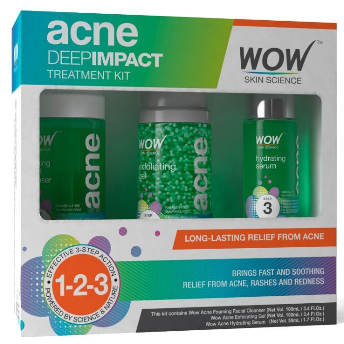 Buy WOW Skin Science Deep Impact Acne Treatment Kit - Purplle