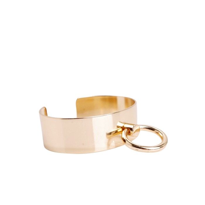 Buy Femnmas Gold Plated Metal Cuff Bracelet - Purplle