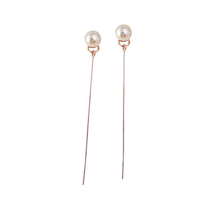 Buy Femnmas Line Pearl Earrings - Purplle