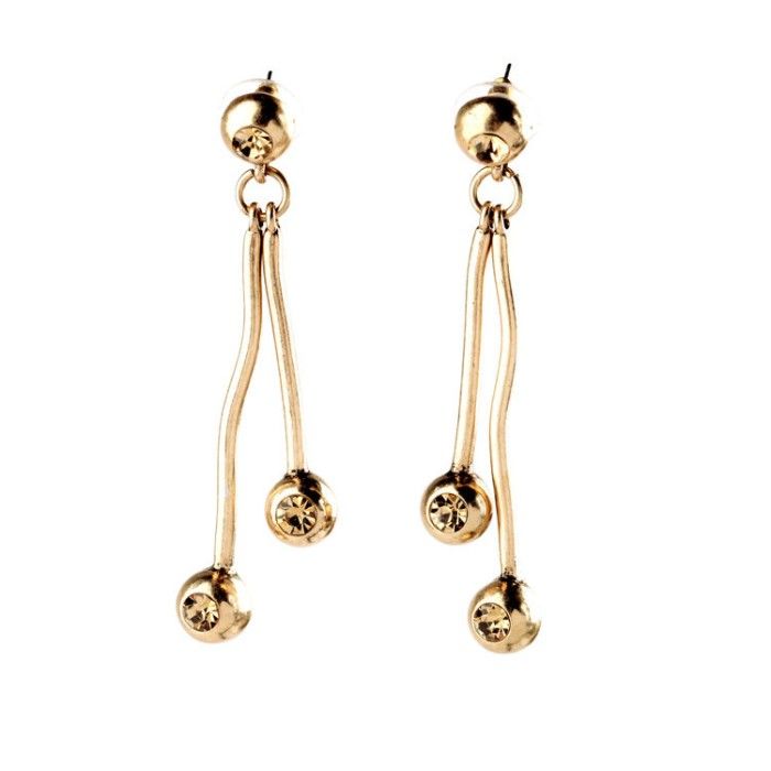 Buy Femnmas Two Wire Drop Earrings - Purplle