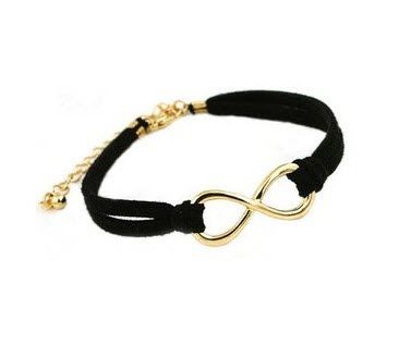 Buy Crunchy Fashion Infinite Love Black Bracelet - Purplle