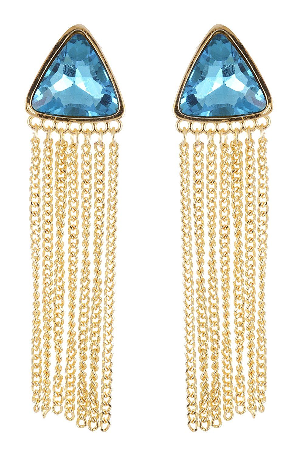 Buy Crunchy Fashion Blue Alloy Dangle & Drop Earrings - Purplle