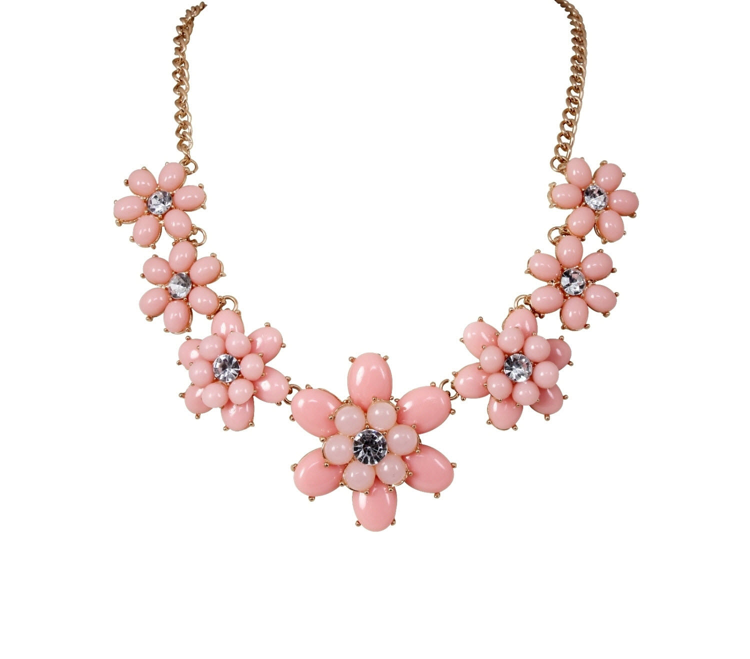 Buy Crunchy Fashion Bauble Flower Necklace Set With Bracelet - Purplle