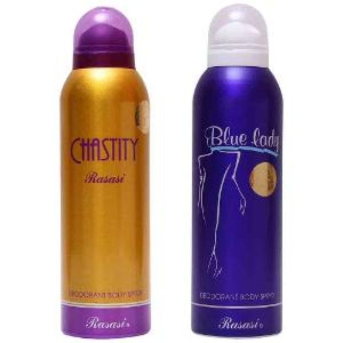 Buy Rasasi Chastity Women & Blue Lady Deodorant - Set Of 2 - Purplle