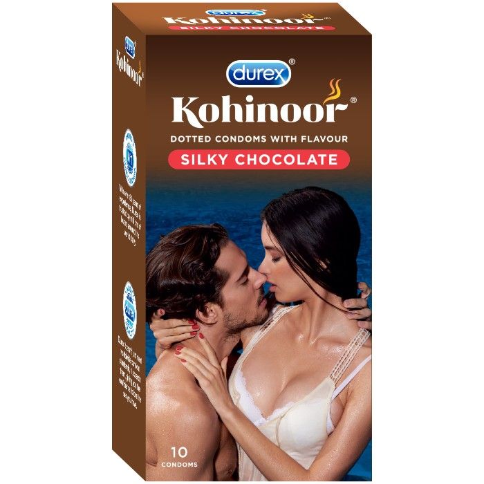 Buy Durex Kohinoor Condoms, Silky Chocolate- 10s - Purplle