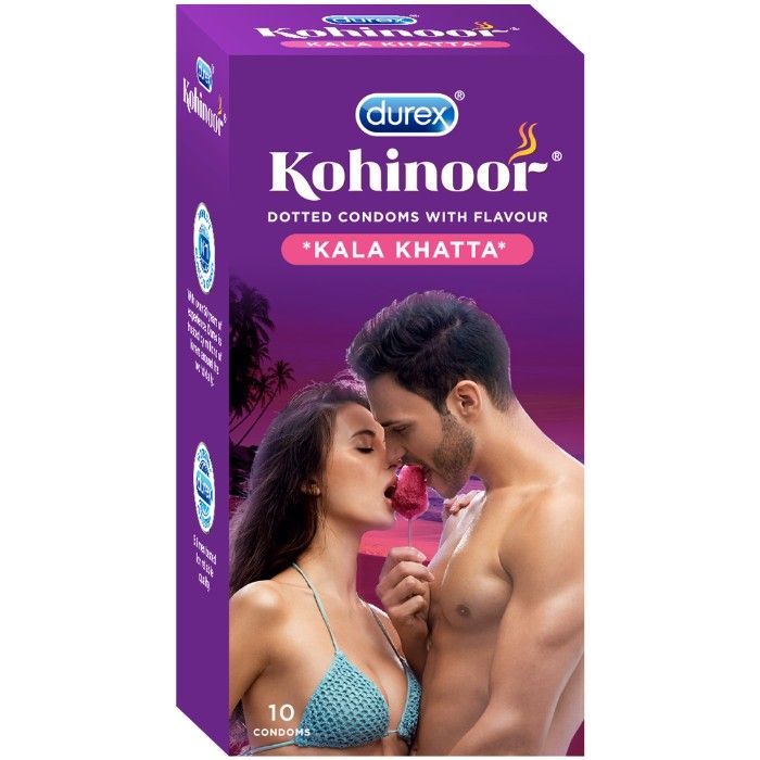 Buy Durex Kohinoor Condoms, Kala Khatta- 10s - Purplle