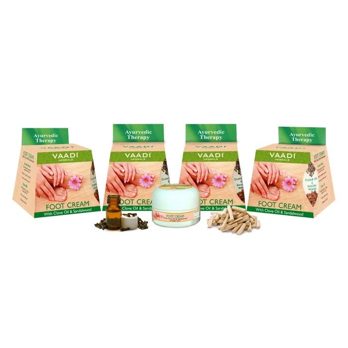 Buy Vaadi Herbals Value Pack Of 4 Foot Cream - Clove & Sandal Oil (30 g x 4) - Purplle