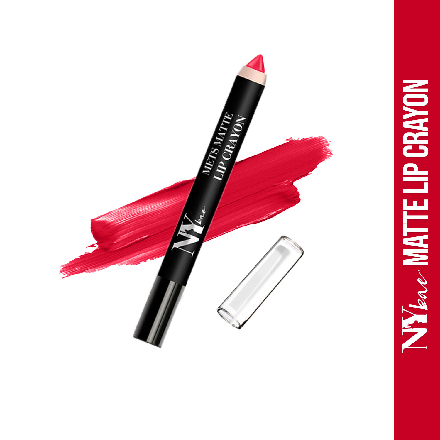 Buy NY Bae Lip Crayon, Mets Matte, Red - Queen's Choice 1 (2.8 g) - Purplle