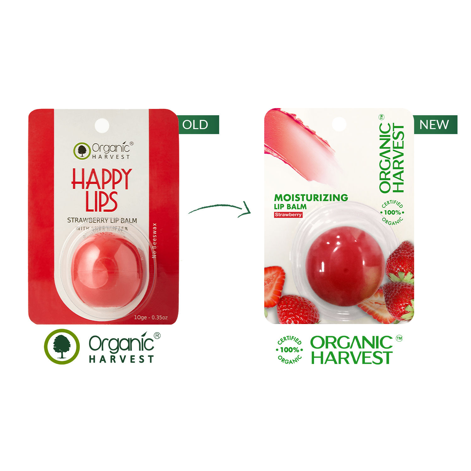 Buy Organic Harvest Lip Balm Strawberry 8 g Online Purplle